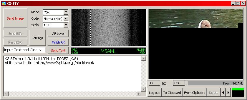 KG-STV Transmitting a picture