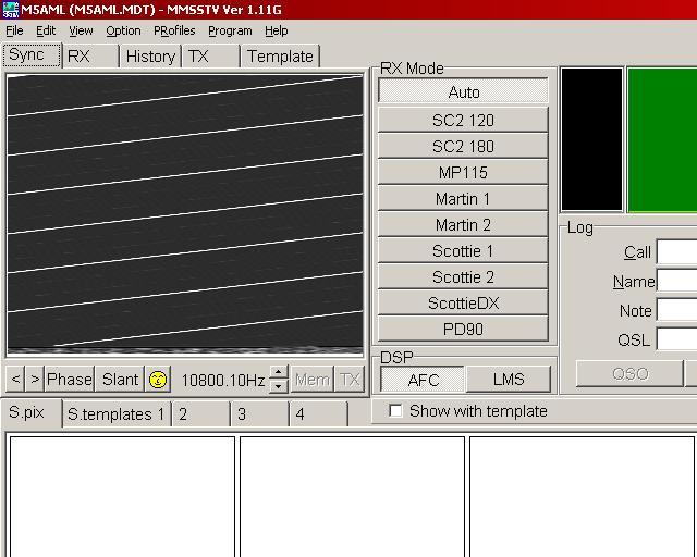 SSTV slant correction