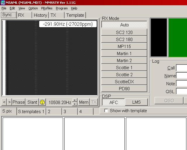 SSTV slant correction